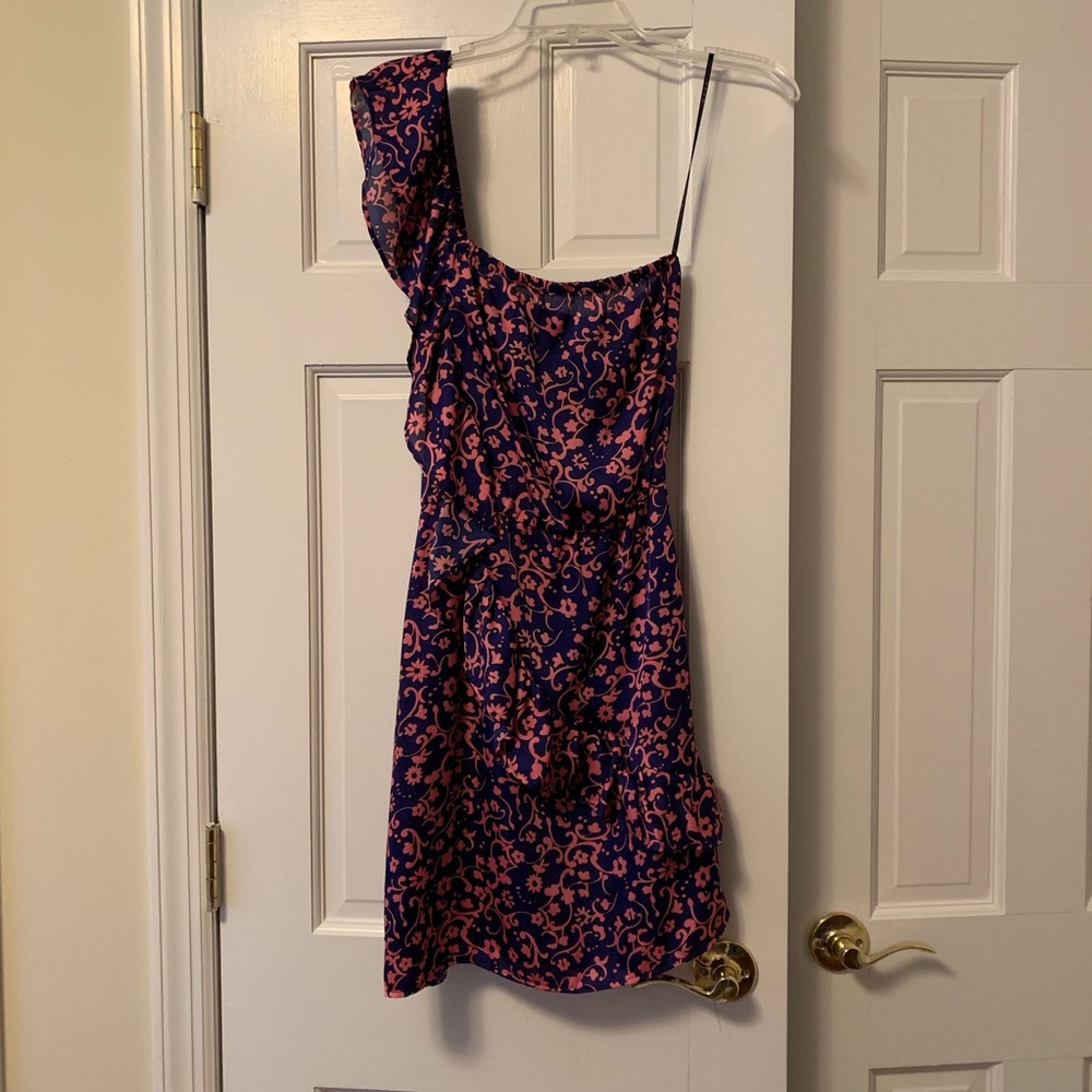 One shoulder Flowy silky dress